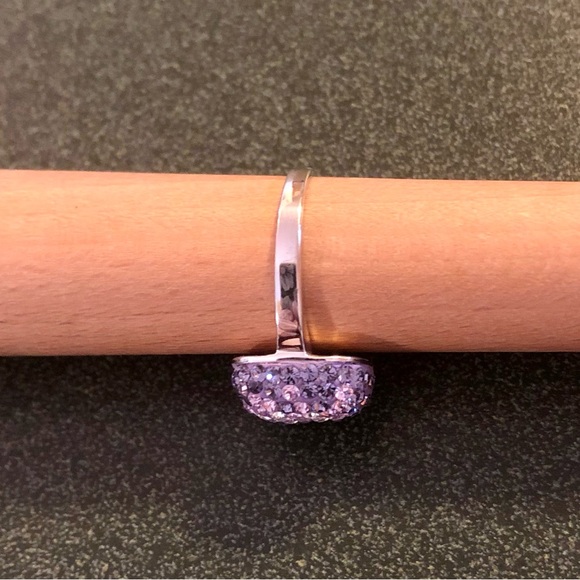 EUC QVC - Chelsea Taylor 925 Ombre Swarovski Crystal Ring, SZ 6 - Picture 7 of 13